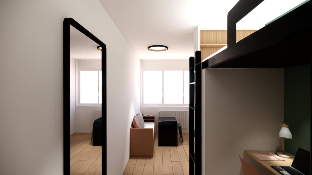 em decoration - Projet habitat jeunes chambre et studio
