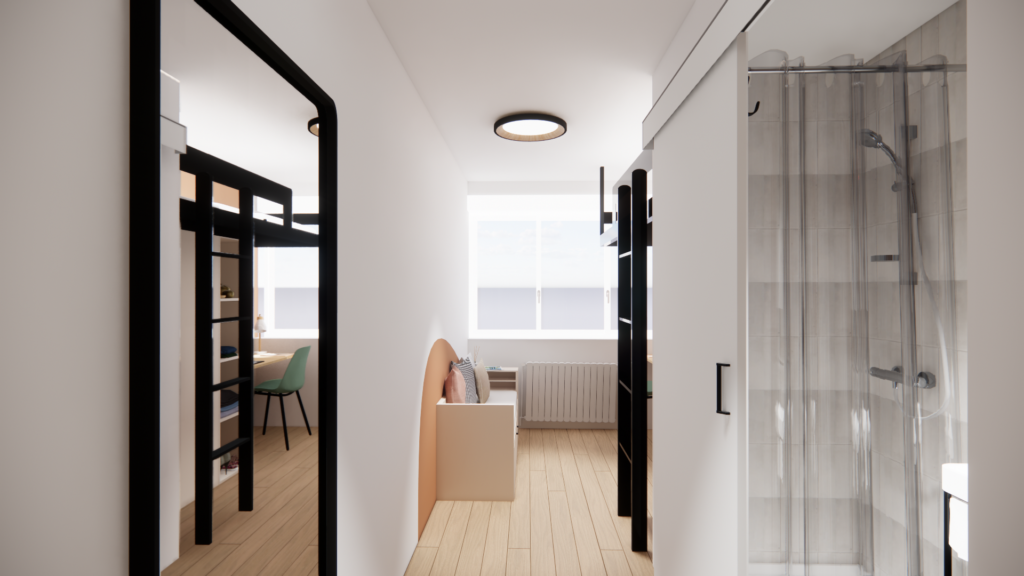 em decoration - Projet habitat jeunes chambre et studio