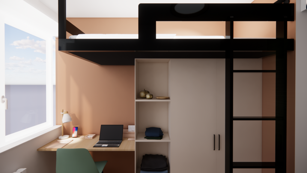 em decoration - Projet habitat jeunes chambre et studio