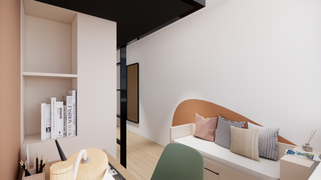 em decoration - Projet habitat jeunes chambre et studio